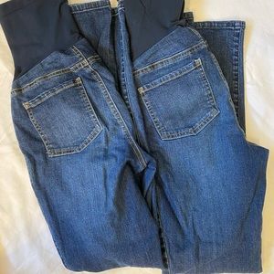 2 pairs of straight leg maternity jeans